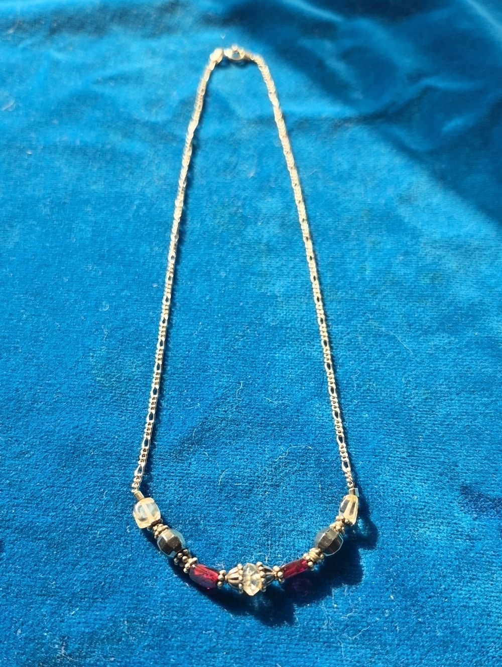 Sterling silver Womens Beaded Necklace
